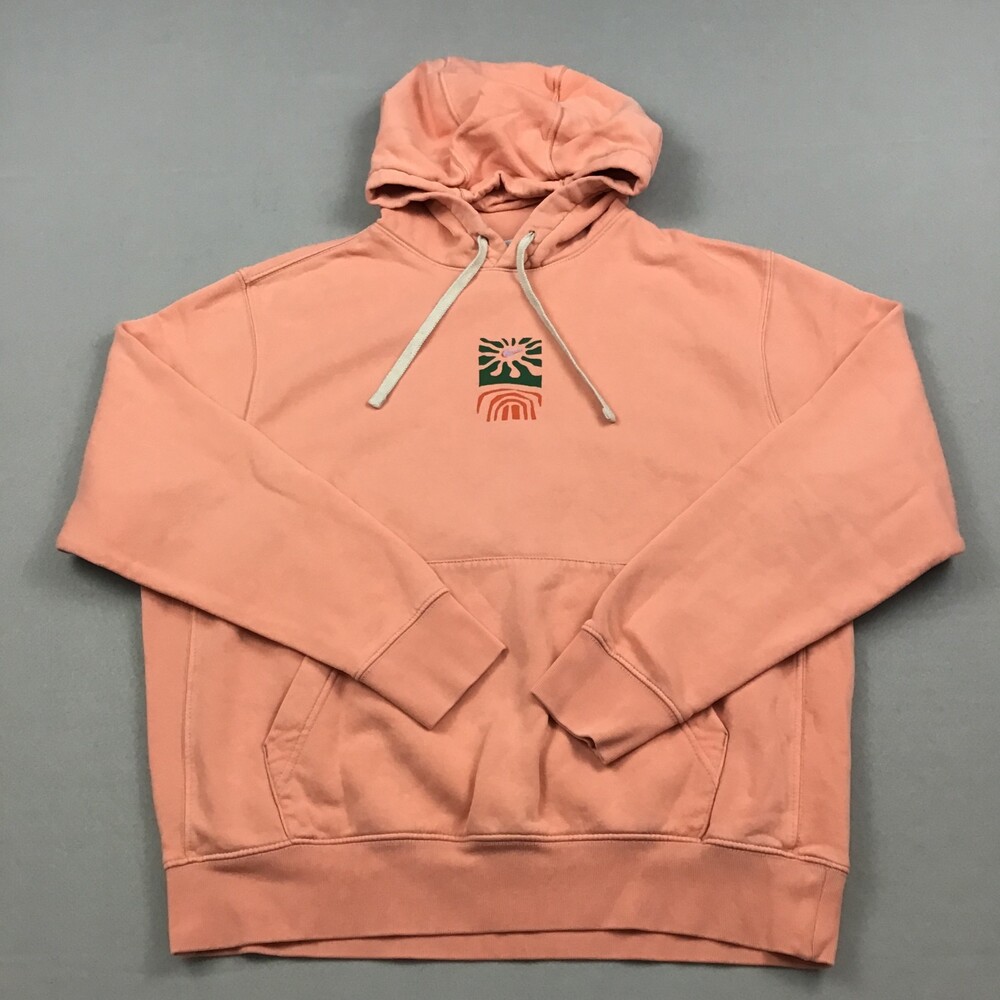 Nike Hoodie Men Medium Coral Graphic Club Fleece Essential Pullover Sweatshirt M